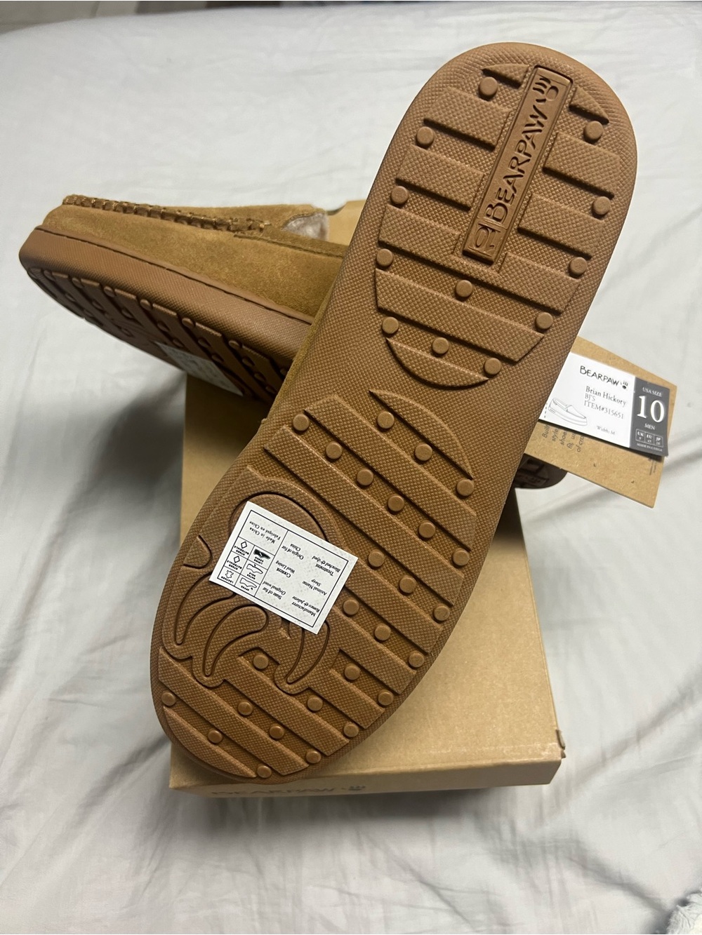 BEARPAW BRIAN MOCCASIN SLIPPERS NWB - Picture 5 of 8